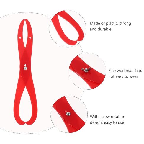 Sewroro Plastic Clay Pottery Caliper Measuring Tool, Bent Leg Sculpture Gauge for Measuring Inside and Outside Dimensions, for Pottery Carving Modeling Art Supplies, Red, 12 Inch in Kuwait