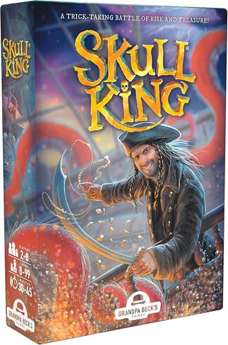 ألعاب الجد بيك Skull King - لعبة بطاقات أخذ خدعة القراصنة المطلقة | لعبة استراتيجية للأصدقاء والعائلة ولعبة الليل | من المبدعين في برنامج Cover Your Assets | 2-8 لاعبين للأعمار من 8 سنوات فما فوق (اللعبة الأساسية) in Kuwait