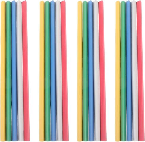 30pcs Plastic Slide Binder Bars A4 0.9cm Solid Color Bookbinding Slide Clips for Loose Leaf Binding School and Office Document Organization in Kuwait