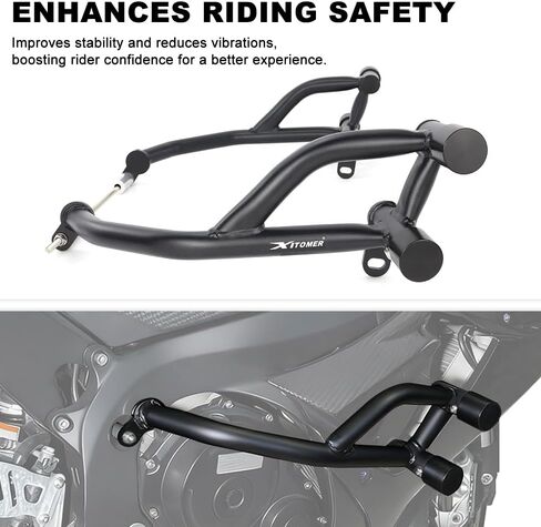 Xitomer Crash Cage Engine Guard متوافق مع GSX-R600 / GSX-R750 2011-2025، قضيب تحطم فولاذي للدراجات النارية حيلة سباق السكك الحديدية حماية إطار شريط الطريق السريع in Kuwait