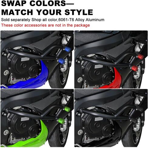 Xitomer Crash Cage Engine Guard متوافق مع GSX-R600 / GSX-R750 2011-2025، قضيب تحطم فولاذي للدراجات النارية حيلة سباق السكك الحديدية حماية إطار شريط الطريق السريع in Kuwait