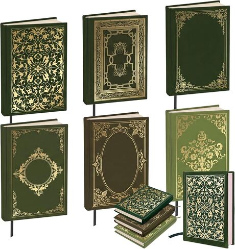 Gilprop 6 Pack Vintage Book Cover 9 x 11 in Jumbo Stretchable Book Cover for Most Hardcover Fabric Reusable Washable Protective Covers for Textbooks(Multicolor) in Kuwait
