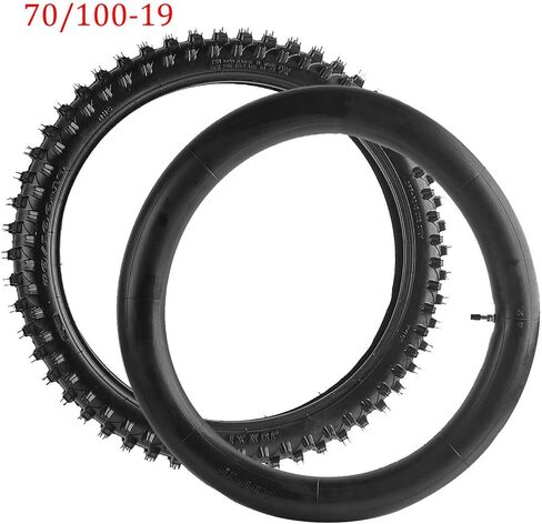 70/100-19 Front Tire and Tube Set 2.50-19 2.75-19 for Dirt Pit Bike Motocross Off-Road Enduro Trail Bike TTR125 CRF150F DRZ125 XR100 KX100 CR85R DR125 19 Inch Front Wheel Replacement in Kuwait