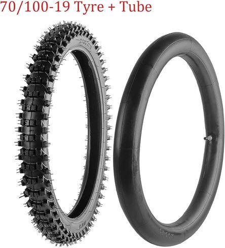 70/100-19 Front Tire and Tube Set 2.50-19 2.75-19 for Dirt Pit Bike Motocross Off-Road Enduro Trail Bike TTR125 CRF150F DRZ125 XR100 KX100 CR85R DR125 19 Inch Front Wheel Replacement in Kuwait
