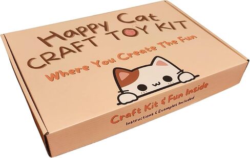 Make Your Own Cat Toys – All in One Kit - Pet Craft Kit for Cat Owners & Crafters – Handmade Cat Toy Supplies - Feathers, Pom Poms, Yarn, Pipe Cleaners, Bells in Kuwait