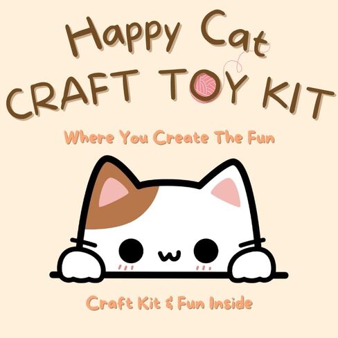 Make Your Own Cat Toys – All in One Kit - Pet Craft Kit for Cat Owners & Crafters – Handmade Cat Toy Supplies - Feathers, Pom Poms, Yarn, Pipe Cleaners, Bells in Kuwait