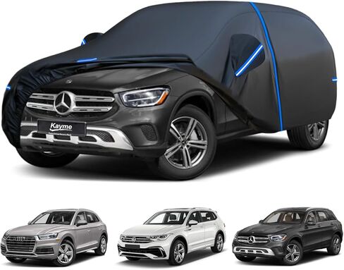 Kayme SUV Car Cover Custom Fit for Chevy Chevrolet Equinox, Jeep Cherokee, GMC Terrain, Windproof Upgraded & 100% Waterproof All-Weather Full Exterior Cover Snow Protector with Door Zipper and Towel. in Kuwait