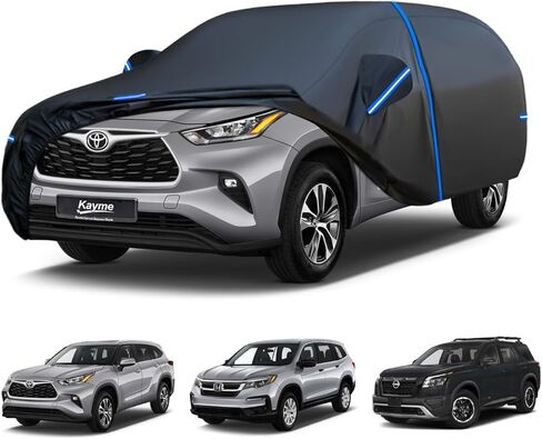 Kayme SUV Car Cover Custom Fit for Chevy Chevrolet Equinox, Jeep Cherokee, GMC Terrain, Windproof Upgraded & 100% Waterproof All-Weather Full Exterior Cover Snow Protector with Door Zipper and Towel. in Kuwait