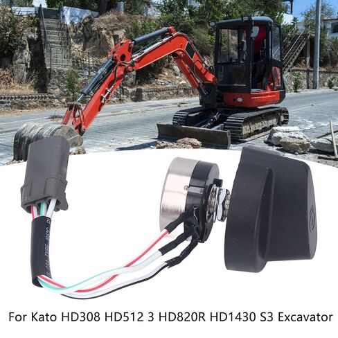 مفتاح مقبض محرك الخانق للحفارة، متوافق مع HD308 HD512-3 HD820R HD1430 S3، مفتاح التحكم البديل من سبائك الصلب ABS in Kuwait