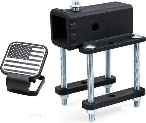 جهاز استقبال RV Bumper Hitch يناسب عوارض مقاس 2 بوصة × 4 بوصة و4 بوصة × 4 بوصة، وجهاز استقبال 2 بوصة مع غطاء وصلة، ومسمار عالي التحمل للتخييم، ورفوف الدراجة، وحاملات البضائع in Kuwait