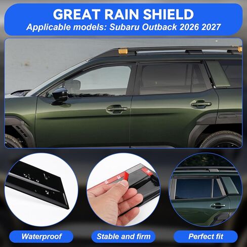 Tape-On Window Visors Rain Guards for 2026 Subaru Outback, Window Deflectors, Reduce Wind Noise & UV Protectionr for 2026 Outback Accessories (4 Pcs) in Kuwait