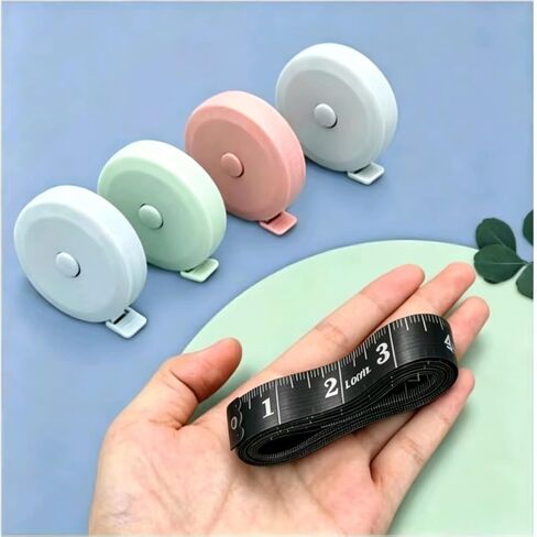 Soft Tape Measure 1 Pack, Retractable Cloth Ruler for Body Sewing, Dual Sided Metric and Imperial Scale, Flexible Measuring Tool in Kuwait