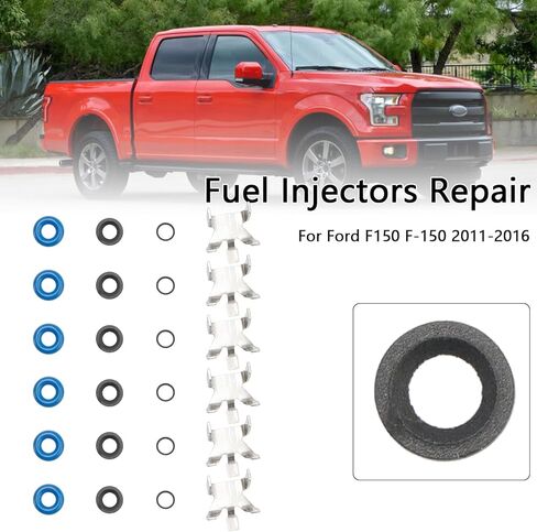 6 قطعة مجموعة سدادات إصلاح حاقن الوقود مناسبة لفورد F150 F-150 2011-2016 # BL3Z9F593B ، CM5202 ، CM5211 ، BL3Z-9F593-B ، 4-801 ، 4801 ، 82215782 in Kuwait
