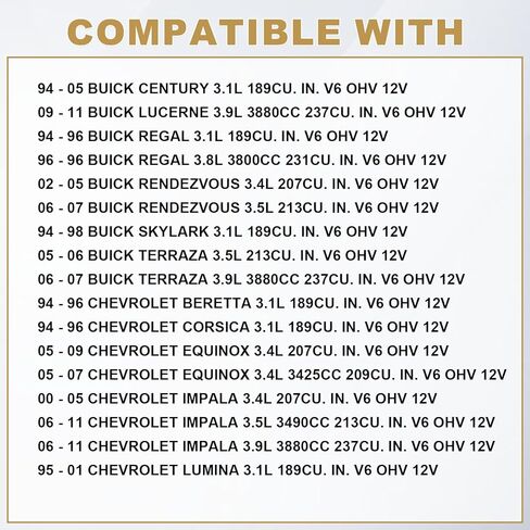 مجموعة من 12 قطعة من مجموعة رفع صمامات الأسطوانة الهيدروليكية لسيارة Buick Century Lucerne Regal لـ Chevy Beretta Corsica Equinox لـ Olds Achieva Alero لـ Pontiac Aztek G6 لـ Saturn Aura Relay Vue HT-2270 in Kuwait