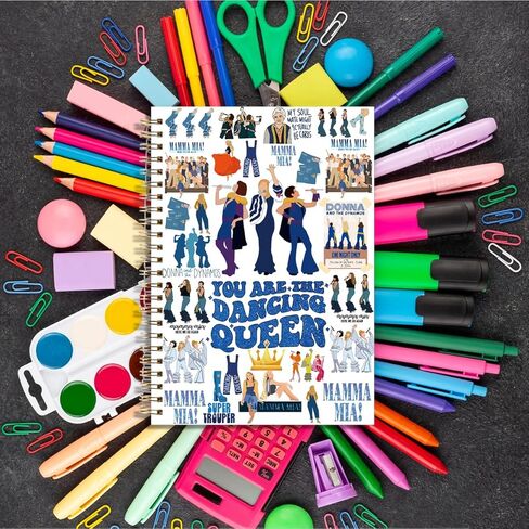 LONGXIN Mamma Fans Gifts Mamma Music Notebook Journal Musical Comedy Gifts for Family Friend Women Music Lovers Fans Hardcover Spiral Notebook 5.8x8.3 in Kuwait