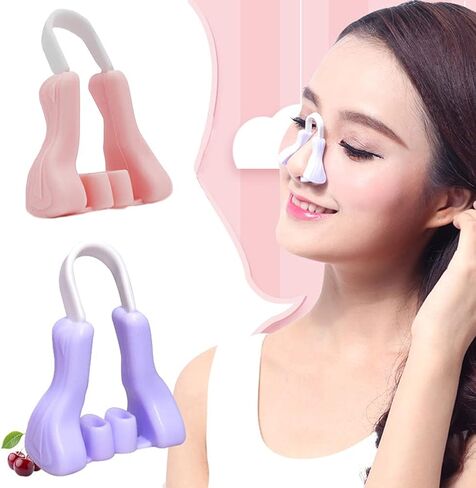 Nose Up Lifting Clip,Nose Shaper Slimmer Noses Bridge Corrector with Soft Silicone,Silicone Noses Bridge Slimming Clips for Non Surgical Reshaping 20-30 Minutes Daily (Violet) in Kuwait