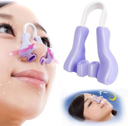 Nose Up Lifting Clip,Nose Shaper Slimmer Noses Bridge Corrector with Soft Silicone,Silicone Noses Bridge Slimming Clips for Non Surgical Reshaping 20-30 Minutes Daily (Violet) in Kuwait