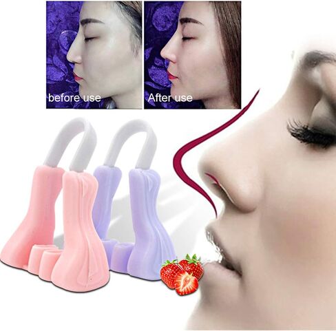 Nose Up Lifting Clip,Nose Shaper Slimmer Noses Bridge Corrector with Soft Silicone,Silicone Noses Bridge Slimming Clips for Non Surgical Reshaping 20-30 Minutes Daily (Violet) in Kuwait