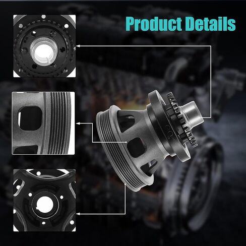 AULINK 594-390 Harmonic Balancer Crankshaft Pulley For Ford F-150 1997-2010, F-150 Heritage 2004, E-150 Club Wagon/E-250 2003, E-150 Econoline Club Wagon 1997-2002, E-250 Econoline 1997-2002 4.2L V6 in Kuwait