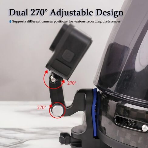 Motorcycle Helmet Chin Mount for Shoei Hornet DS Navigate 2010–2016, Clip-On Camera Holder with Textured Silicone Pads, Multi-Angle Adjustment for Ride Recording in Kuwait