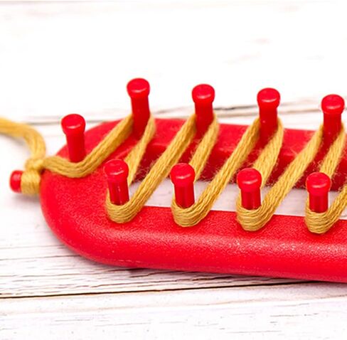Rectangle Knitting Loom Set, Plastic Weaving Looms, Needles Weaving Tool with Crochet Hook and Weavings Needles，DIY Crocheting Handmade Craft Kit for Scarf Sweater Shawl Blankets (Size:26cm) in Kuwait