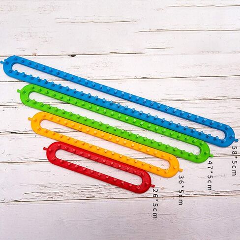 Rectangle Knitting Loom Set, Plastic Weaving Looms, Needles Weaving Tool with Crochet Hook and Weavings Needles，DIY Crocheting Handmade Craft Kit for Scarf Sweater Shawl Blankets (Size:26cm) in Kuwait