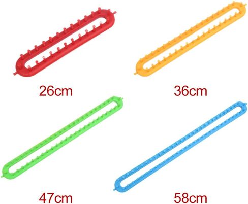 Rectangle Knitting Loom Set, Plastic Weaving Looms, Needles Weaving Tool with Crochet Hook and Weavings Needles，DIY Crocheting Handmade Craft Kit for Scarf Sweater Shawl Blankets (Size:26cm) in Kuwait