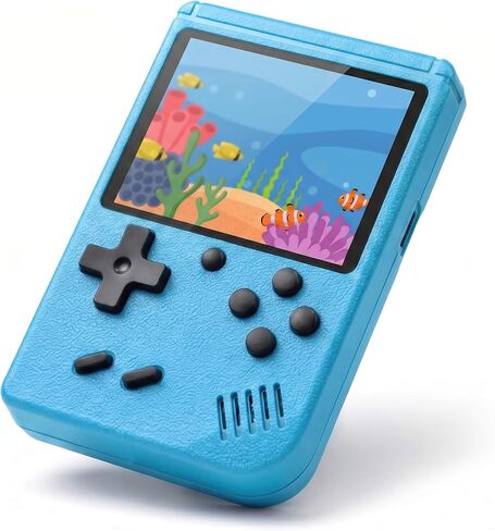 Retro Handheld Games Console Built-in 499 Video Games, 3.0 Inch Screen Portable Handheld Emulator, 1020mAh Rechargeable Battery,Mini Travel Retro Gaming Consle (Blue) in Kuwait