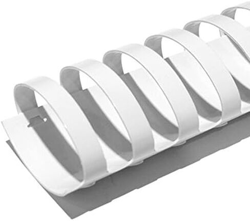 45mm (1-3/4 in.) Comb Binding Spines | 11 in. Length for Letter Size or Smaller Projects | Standard 19-Ring Rectangular Holes | White | 375 Sheet Binding Capacity | 50 Pack in Saudi Arabia