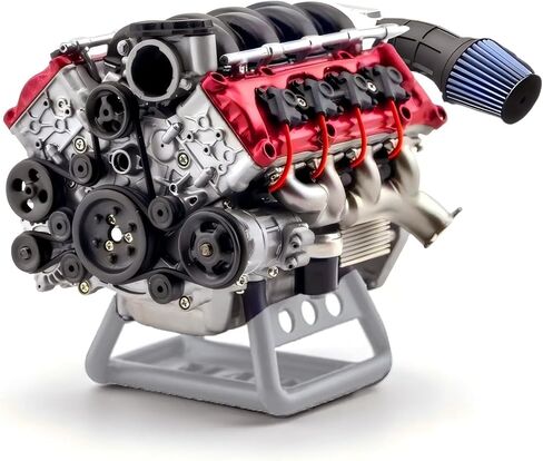 Mini V8 Engine Kits that Runs, V8 Model Engine Kit Cison Engine MAD RC Engine Model Kits for Adults to Build, Plastic Model Suitable for Car AX90104 SCX10Ⅱ Capra VS4-10 Pro/Ultra (V8 I) in Kuwait
