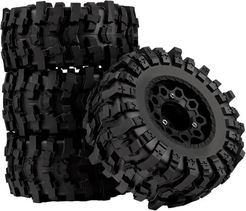 Plastic RC Short Course Truck Wheels and Rubber Tires & 12MM 14MM 17MM Hex Kit for 1/10 Arrma Senton Slash 4×4 2WD for Axial Losi Series Upgrade Part Black in Kuwait