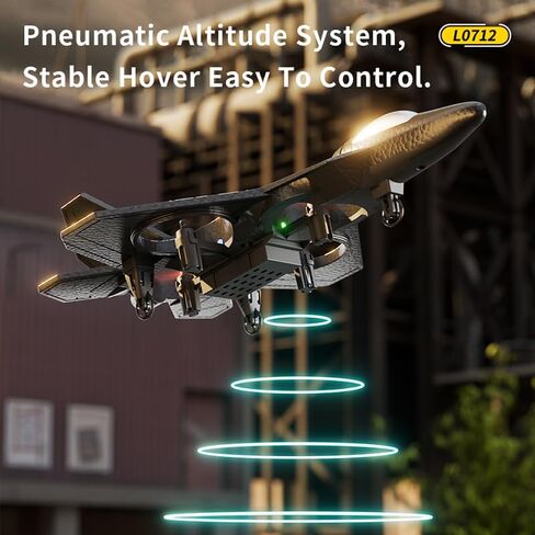 Foam Remote Control Airplane, RC Fighter Jet Features Led Lights, Drone for Children Aged 8-16 and Adults, 360° Flip, Stunt Roll, and Altitude Hold. (2 Battery) in Kuwait