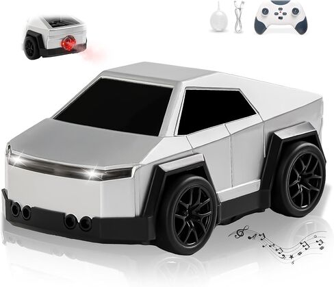Remote Control Car Cyber-Inspired Rc Cars Toys with Drift Spray Lights Sound Automatic Follow 2.4GHz Rc Truck Toys for 3+ Boys Pet in Saudi Arabia
