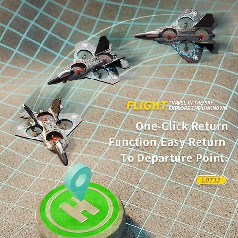 Foam Remote Control Airplane, RC Fighter Jet Features Led Lights, Drone for Children Aged 8-16 and Adults, 360° Flip, Stunt Roll, and Altitude Hold. (2 Battery) in Kuwait