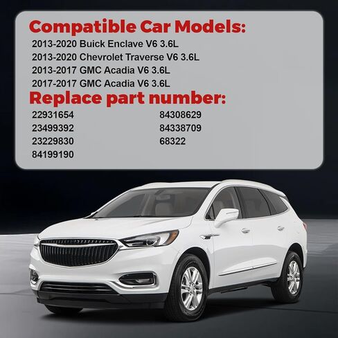 AC Compressor with Clutch Compatible with Traverse Enclave 2013-2020, Acadia 2013-2017 Air Conditioner V6 3.6L Replace 22931654, 23499392, 84199190, 84308629, 68322 in Kuwait