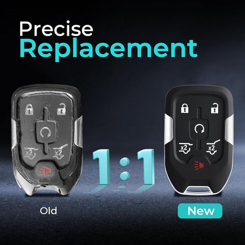 HelloAuto Key Fob Shell Fit for 2015-2020 Chevy Tahoe Suburban, for GMC Yukon Denali XL Key Fob Replcaement Cover, Key Fobs Case 6 Button for Chevrolet (HYQ1AA) in Kuwait