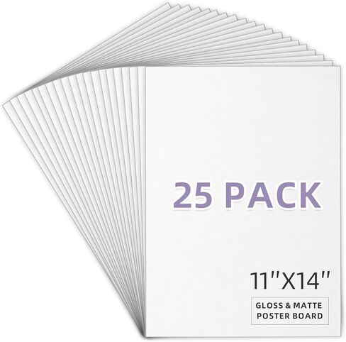 50 Pack White Poster Boards, 14x18 Heavy Weight White Poster Board Paper, 250 gsm Posterboard for DIY Projects, Drawing and Presentation in Saudi Arabia
