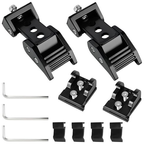 Aluminum Hood Latches, Upgraded Adjustable Hood Latch Catches Kit Compatible with Jeep Wrangler JK/JKU 2007-2017, JL/JLU 2018-2022 & Jeep Gladiator 2020-2022, 1 Pair in Kuwait