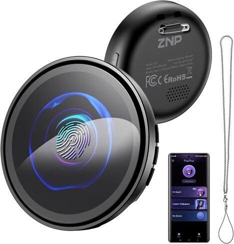 ZNP Z01 AI Companion Digital Badge, Wearable Bluetooth 6.0 Translator with HD Touch Screen, Smart AI Assistant Badge for Travel Business Daily Life (Z01) in Kuwait