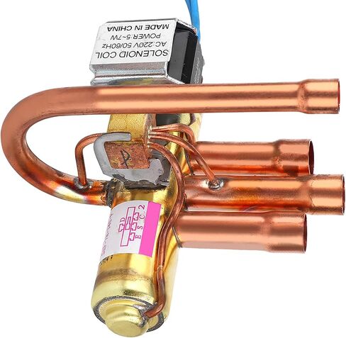 Mumusuki 4-Way Reversing Valve, HVAC Solenoid Valve for AC Refrigeration Systems, Air Conditioning Refrigeration Service Maintenance Accessory(1P) in Saudi Arabia