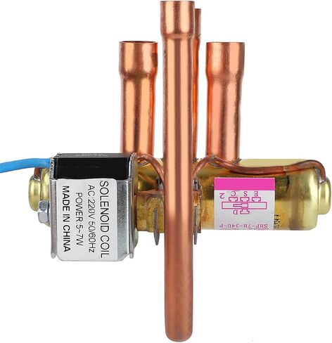 Mumusuki 4-Way Reversing Valve, HVAC Solenoid Valve for AC Refrigeration Systems, Air Conditioning Refrigeration Service Maintenance Accessory(1P) in Saudi Arabia