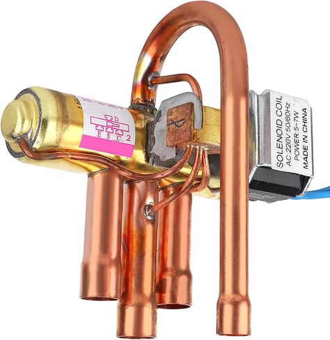 Mumusuki 4-Way Reversing Valve, HVAC Solenoid Valve for AC Refrigeration Systems, Air Conditioning Refrigeration Service Maintenance Accessory(1P) in Saudi Arabia