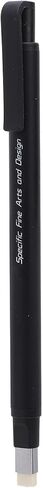 Mechanical Eraser Pen, Fine Point Eraser Stick with Soft Head for Accurate Corrections, Convenient Use for Artists Students School Office 0.25x5mm (Black) in Kuwait