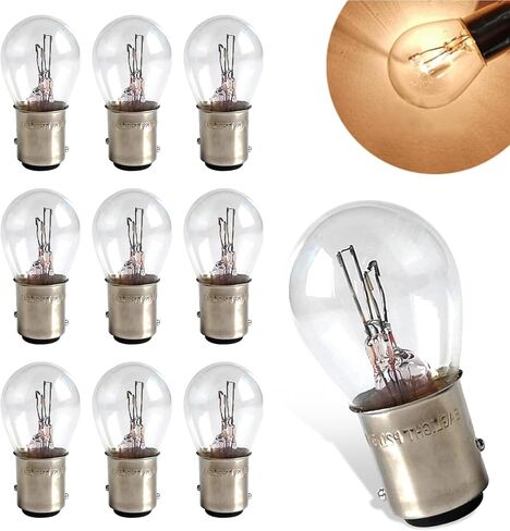10 عبوات 1157 لمبات، لمبة إضاءة الفرامل العالية والمنخفضة، P21/5W S25 2057 2357 7528 BAY15D استبدال لمبة إشارة الانعطاف، عالمية لضوء الفرامل الهالوجين الذيل ضوء وقوف السيارات (أبيض) in Kuwait
