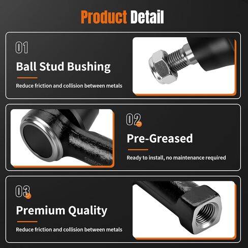 LCWRGS Front Outer Tie Rod Ends Fits for Mitsubishi Outlander 2007-2019, Outlander PHEV 2019, Outlander Sport 2011-2019, Lancer 2008-2017, ES800471-2pcs in Kuwait