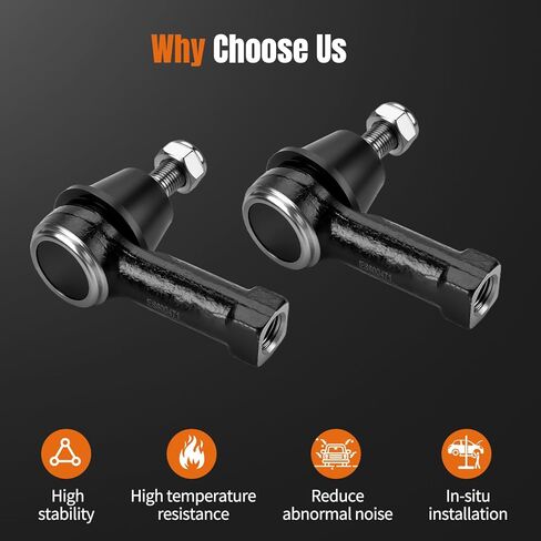 LCWRGS Front Outer Tie Rod Ends Fits for Mitsubishi Outlander 2007-2019, Outlander PHEV 2019, Outlander Sport 2011-2019, Lancer 2008-2017, ES800471-2pcs in Kuwait