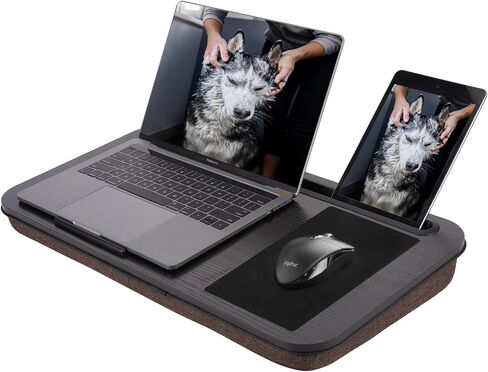 ASIEIT New Laptop Lap Desks for Adults, Fits Up to 17.3" Laptops, Portable Laptop Desk for Bed, Multi-Functional Bed Desk with Mouse Pad, Cushion, Phone Holder & Handle, Lap Stand for Bed, Couch, Car in Saudi Arabia