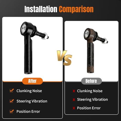LCWRGS Front Outer Tie Rod Ends Fits for Mitsubishi Outlander 2007-2019, Outlander PHEV 2019, Outlander Sport 2011-2019, Lancer 2008-2017, ES800471-2pcs in Kuwait