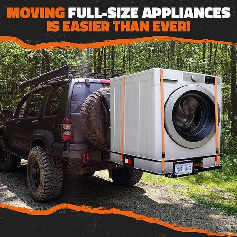 Mockins 40"x40"x6" Extra Deep Square Trailer Hitch Cargo Carrier w/Plate Bracket | 500 Lbs Cap Heavy-Duty Cargo Hitch Carrier for Generators, Appliances, Coolers | Luggage Rack for SUV, Car & Truck in Kuwait
