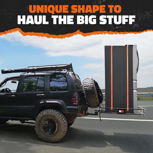 Mockins 40"x40"x6" Extra Deep Square Trailer Hitch Cargo Carrier w/Plate Bracket | 500 Lbs Cap Heavy-Duty Cargo Hitch Carrier for Generators, Appliances, Coolers | Luggage Rack for SUV, Car & Truck in Kuwait